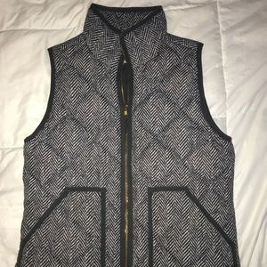 J Crew Grey and White Vest